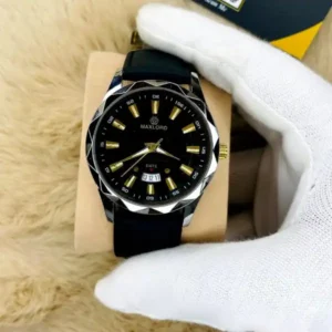 MAXLORD 100% Waterproof Premium Leather Belt Watch